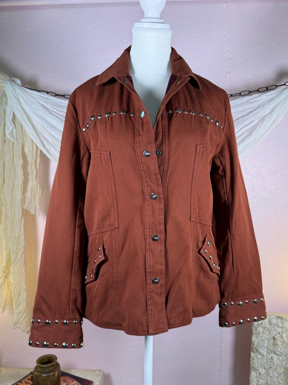 Scotch & Soda Studded Utility Jacket Medium Western Barn Jacket